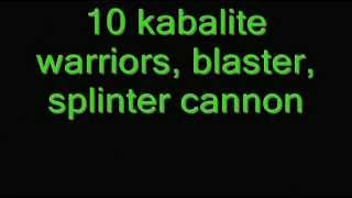 Dark eldar 6th edition 1500pt army list