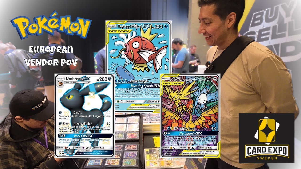 GX MADNESS AT CARD EXPO SWEDEN | European Pokemon Vendor POV | Card Expo Sweden Day 2 Pt. 1