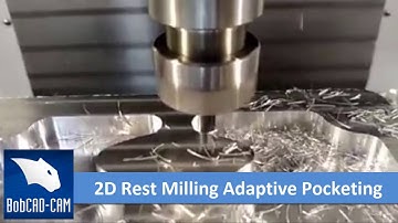 2D Rest Milling Adaptive Pocketing CAD-CAM Strategy