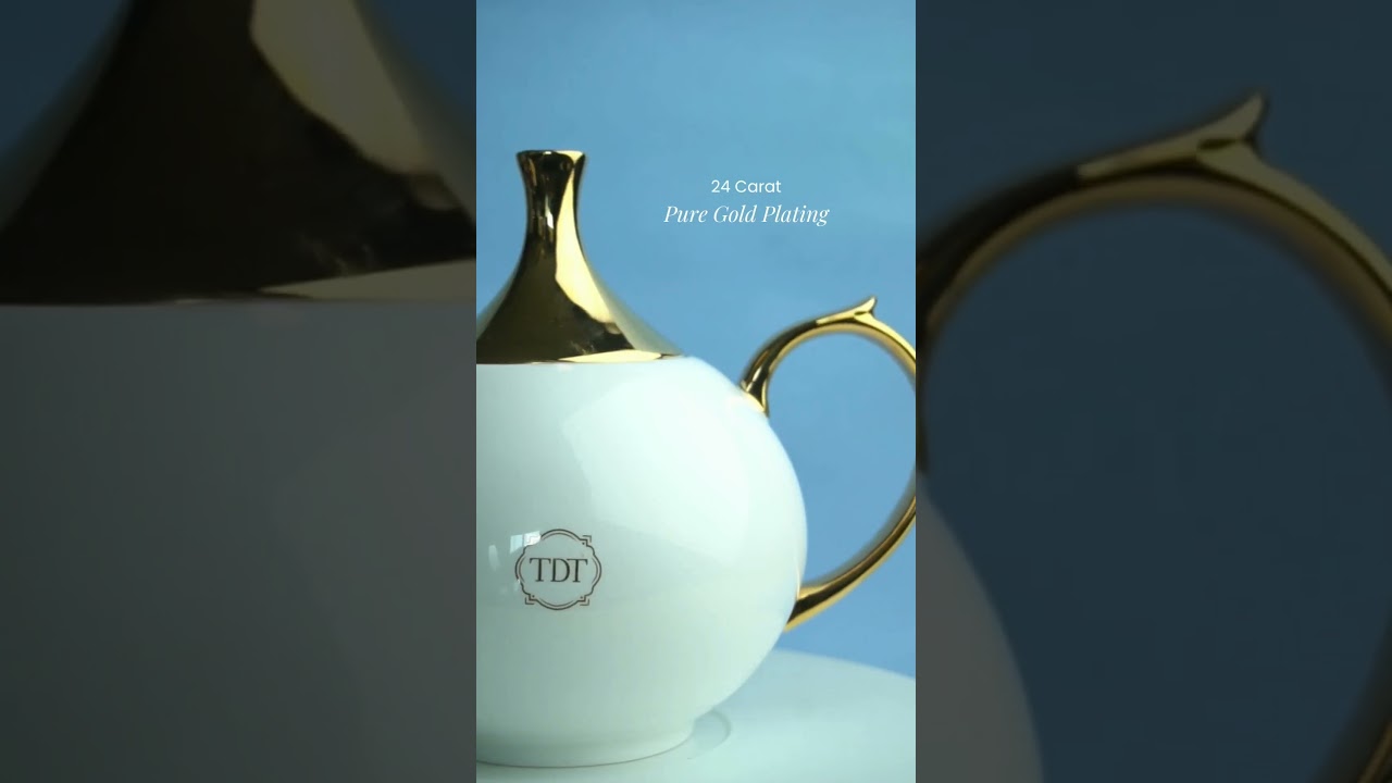 Elegant white tea set.