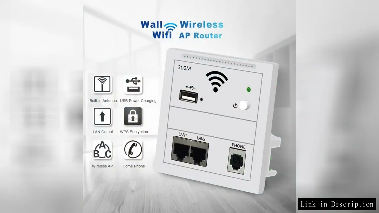 86-type Wireless Embedded In Wall AP WiFi Router RJ45 AC100-240V WiFi Access Point with USB Charging