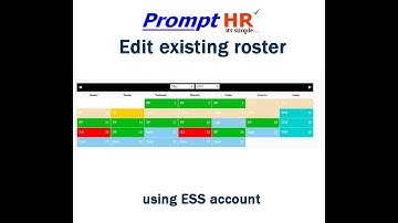 Editing Existing Roster : PromptHR