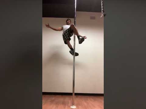 Pole fitness 2nd day of week 3. Self taught.