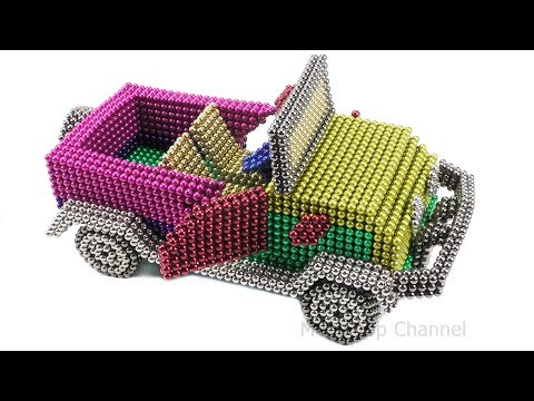 How to Make Car Jeep with magnetic balls | Learn Colors | Playing with 1000 mini magnetic balls