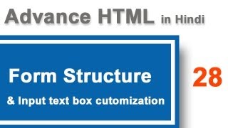 Web Form structure and text Input boxes in HTML Forms in hindi