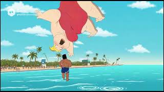 Fat Giant Miss Shapely Got Kicked Away From The Beach