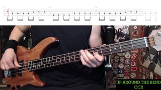 Video voorbeeld van "Up Around The Bend by CCR - Bass Cover with Tabs Play-Along"