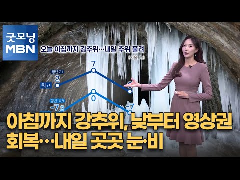 [굿모닝MBN 날씨]아침까지 강추위, 낮부터 영상권 회복…내일 곳곳 눈·비 [굿모닝 MBN]