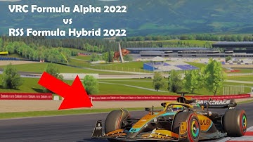 VRC Formula Alpha 2022  VS RSS Formula Hybrid 2022 at [T-cam comparison at the Red Bull Ring]