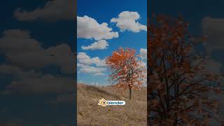 Falling leaves in blender