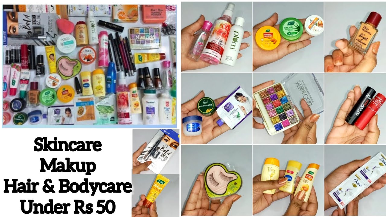 Best Makeup, Skincare, Hair & bodycare Products Under Rs.50 || Most Affordable Products in India ||