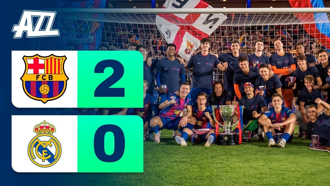BARCELONA VENCIÓ 2-0 AL REAL MADRID Y SE CONSAGRÓ CAMPEÓN 🔥 | LA LIGA ...