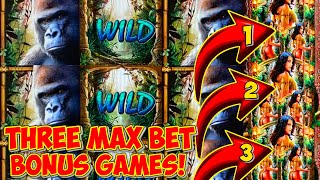 🤠TRIPLE MAX BET BONUS on Queen Of The Wild Slot Machine!💥WMS Classic Live Play - THREE HUGE WINS screenshot 3