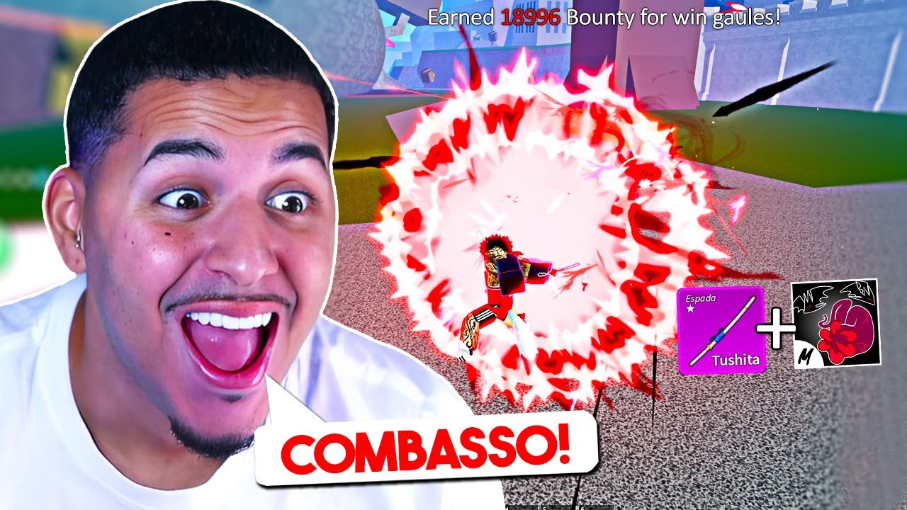 a COMBINAÇÃO PERFEITA! TUSHITA e SANGUINE ART é INSANO! Blox fruits 🔥