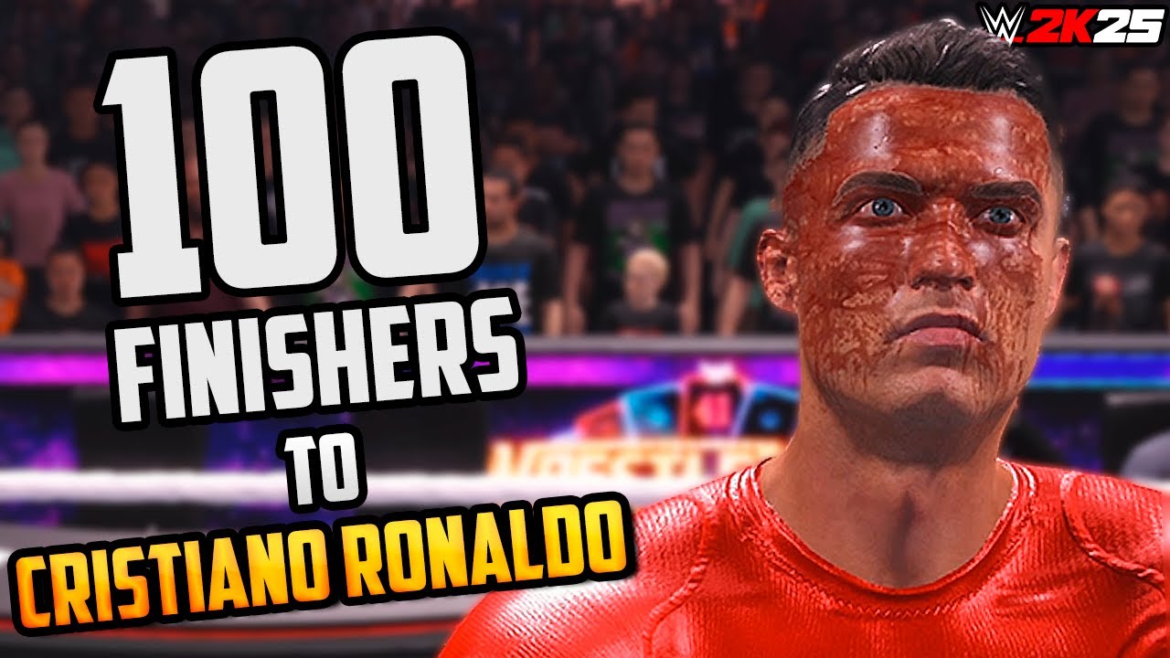 100 Finishers to Cristiano Ronaldo in WWE 2K25! insane