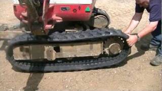 Takeuchi TB016 Fitting New Rubber Tracks HD