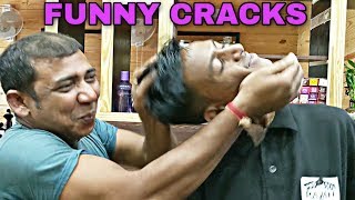 3 different person Neck cracking & Spine Cracking Compilation by asim barber | ASMR Funny Scenes