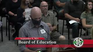 Board of Education Meeting - September 9, 2021