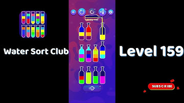 🎮 Water Sort Club Level 159 Walkthrough | Fun Liquid Sorting Game 💧 | SolutionGuruji
