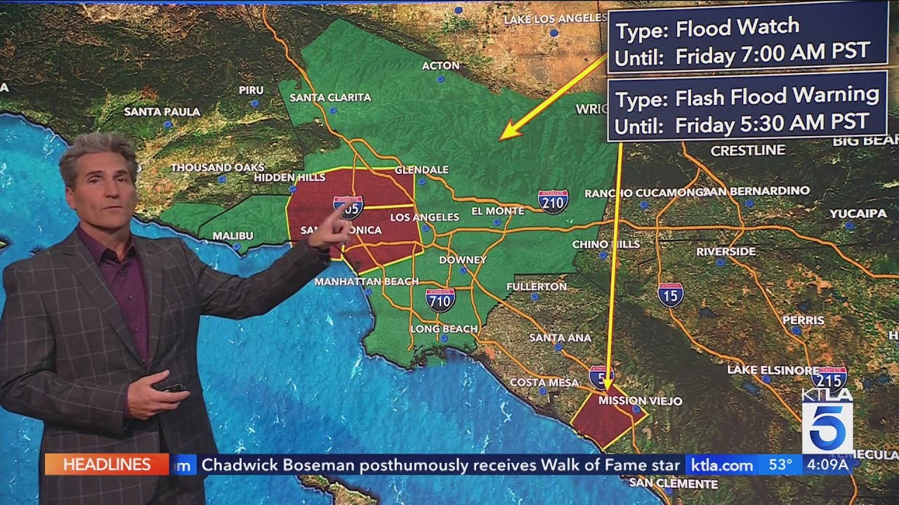 Heaviest rain hits Southern California as storm sweeps region