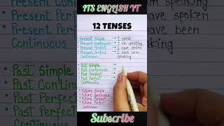 12 Tense in 30 sec ✨