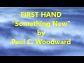 FIRST HAND Something NEW