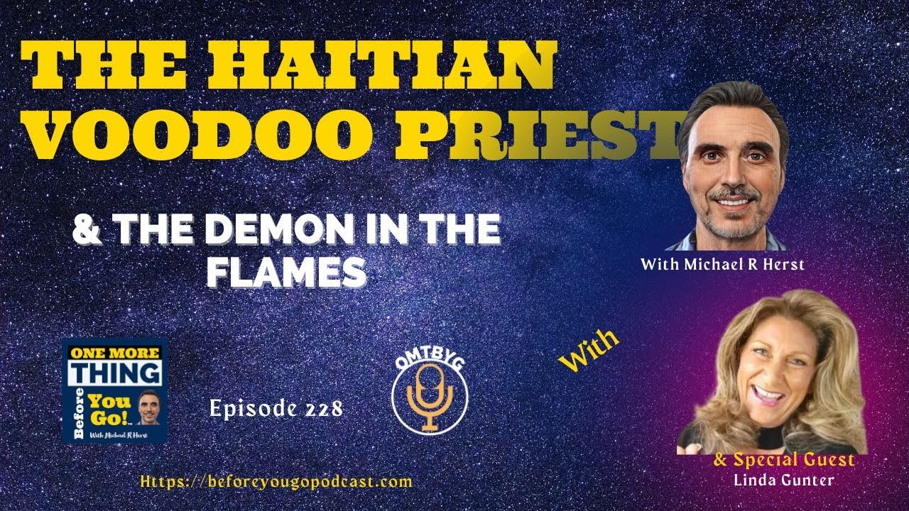 The Haitian Voodoo Priest and the demon in the Flames