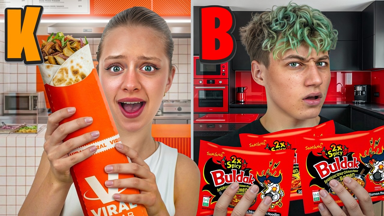 JEMY JEDZENIE TYLKO NA WYLOSOWANĄ LITERĘ! 🍌🍝🍅