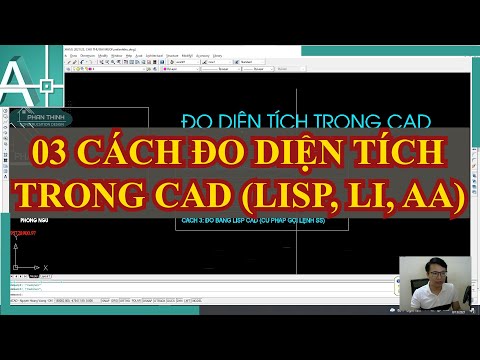 Video Đo diện tích trong cad bằng lệnh AREA, LIST và... - youtube