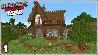 [ASMR] Minecraft Hardcore | BUILDING A MEDIEVAL HOUSE 🏠 Whispering + Keyboard Sounds ⌨️