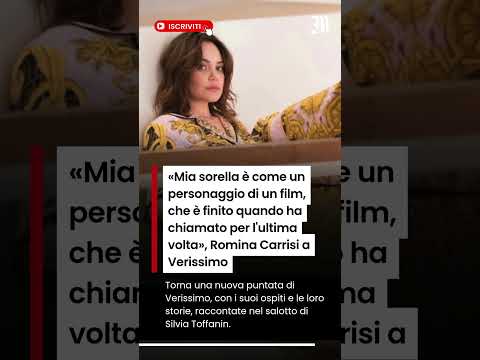 Video Romina Carrisi a Verissimo : «Mia sorella è un personaggio di un film che è finito