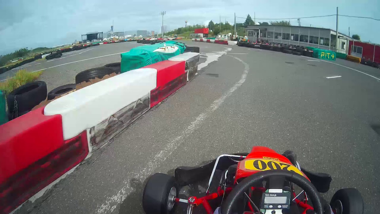 舞洲カート　特設コースGとTでタイムアタック