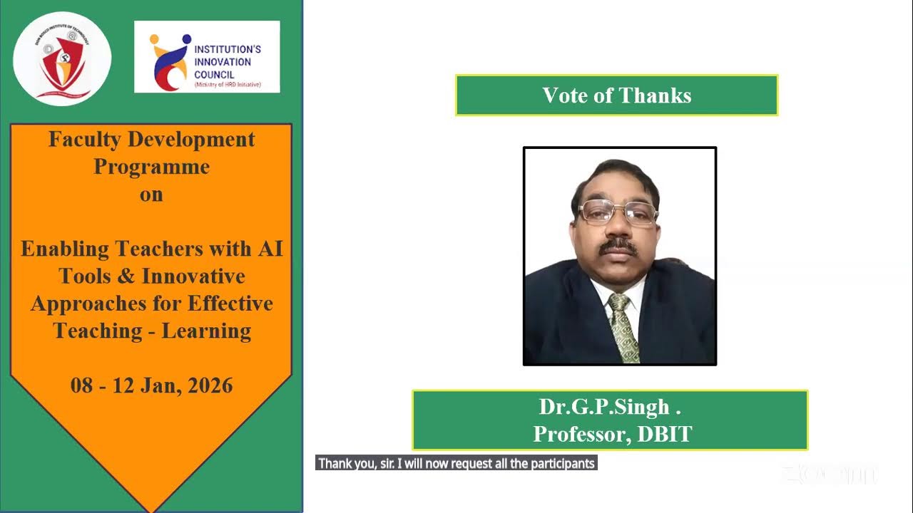 FDP on Enabling Teachers with AI Tools & Innovative Approaches for Effective Teaching–Learning  3