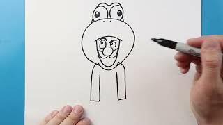 How to Draw Frog Luigi | Super Mario Bros Galaxy Movie