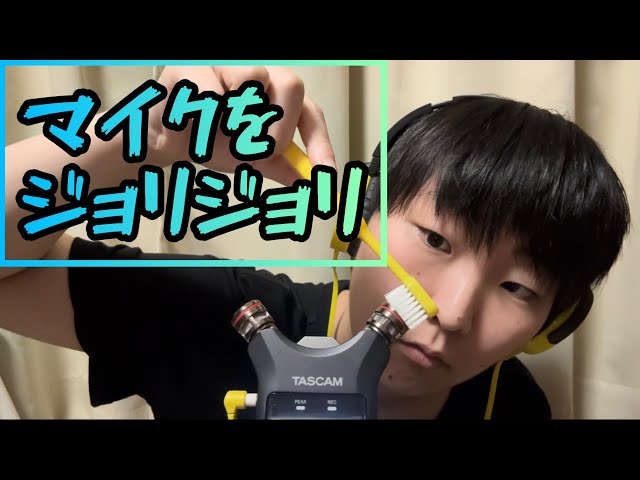 ASMR 歯ブラシ🪥でマイク君をカリカリジョリジョリ　The sound of scratching a microphone with a toothbrush 音フェチ