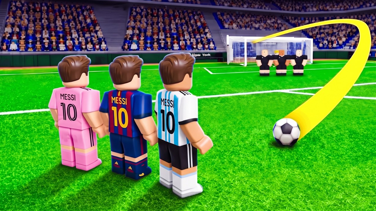 Scoring as Lionel Messi in EVERY Roblox Soccer Game