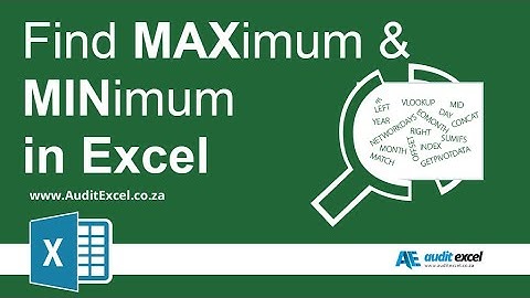 Find MAXimum and MINimun in Excel 2003 using MAX and MIN functions