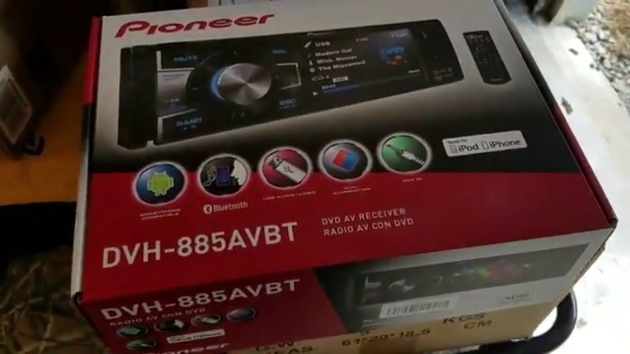 Pioneer DVH-885AVBT Single Din DVD Car Stereo Unboxing Review - YouTube
