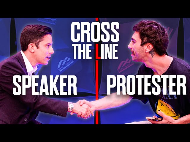 Trans-Ally: Speaker Debates Protestor | Cross The Picket Line class=