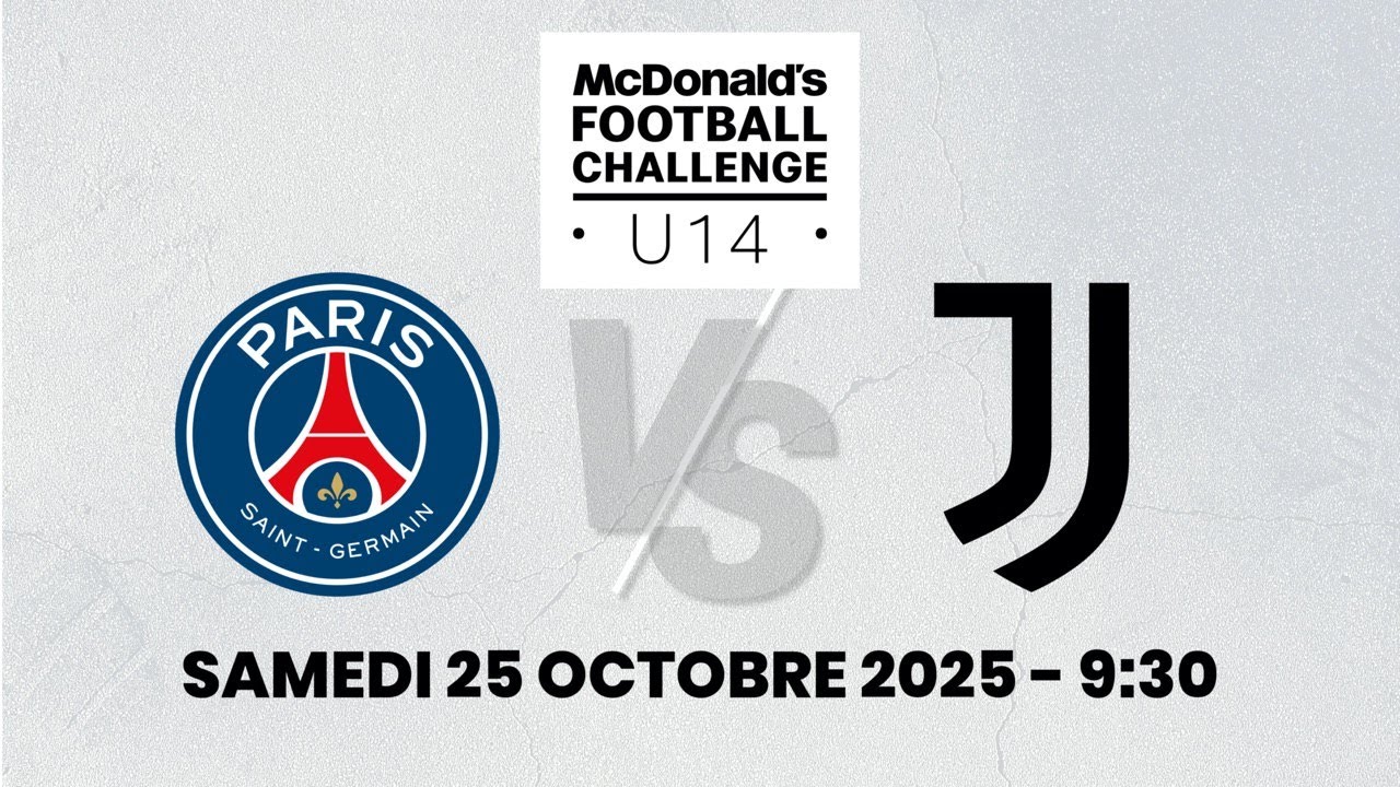 U14 PSG - JUVENTUS (samedi 9h30)