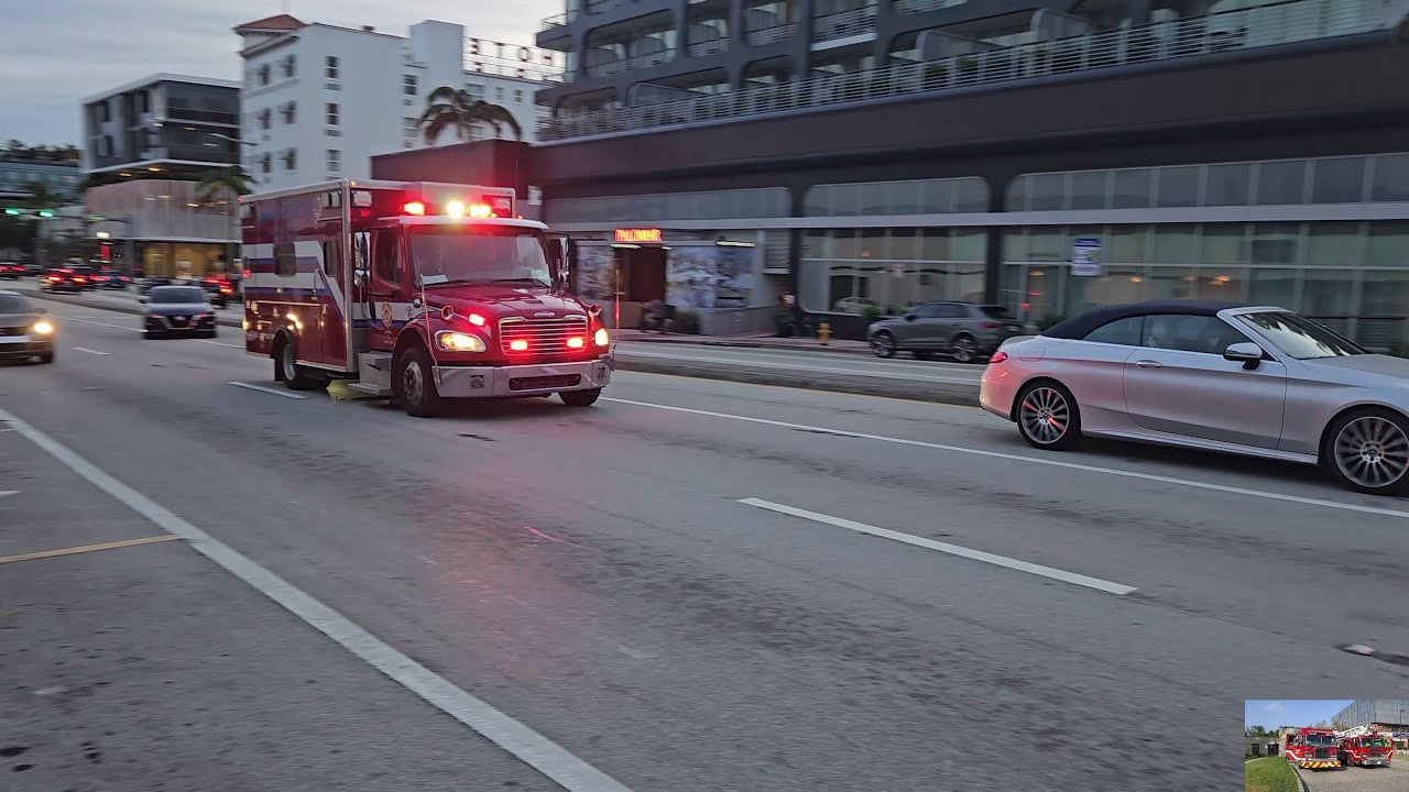 Miami Beach Fire Department Rescue 1 Responding