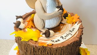 Tree Stump Cake🔴 Squirrel Cake Topper