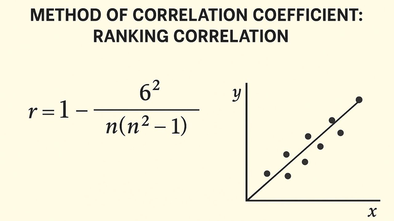 METHOD OF CORRELATION COEFFICIENT: RANKING CORRELATION - YouTube