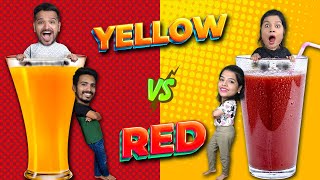 EXTREME Yellow vs Red Drink Challenge!!!
