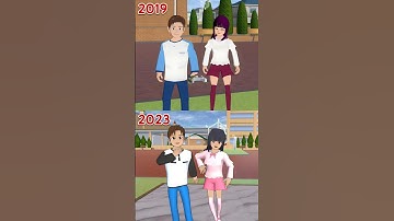 2019 VS 2023 Playable Characters Transformation 😱 PART 1 ❤️ #sakuraschoolsimulator #shorts #tiktok