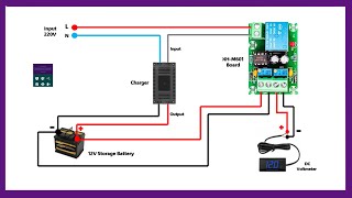 XH-M601 Battery Charging Control Board Wiring Circuit Diagram