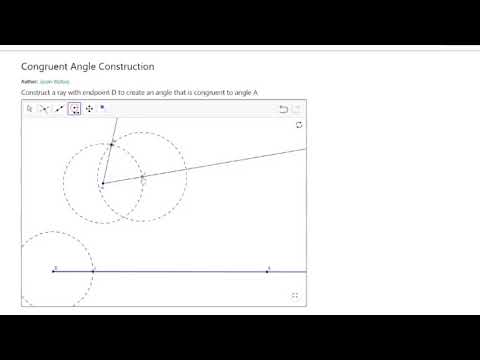Geogebra making congruent angles