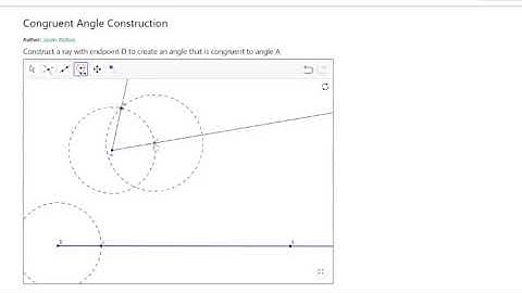 Geogebra making congruent angles