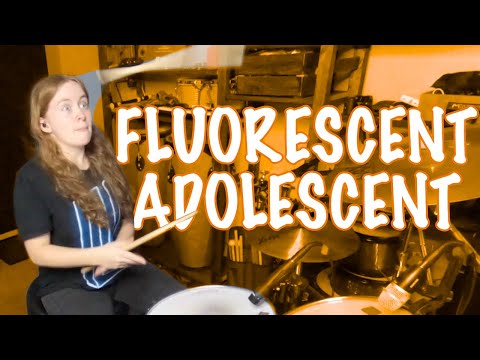 Fluorescent Adolescent Arctic Monkeys Drum Cover 