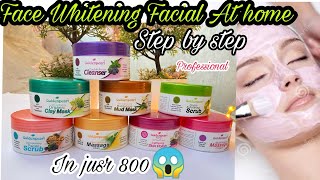 Step by Step Professional Whitening Facial At home |Golden pearl Lighting #facial kit Honest Review